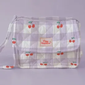 Tiny Tummies Diaper Bag - Gingham and Cherries - Tiny Harlow