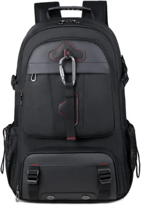 Travel Backpack 70L, 18 Inch Laptop Backpack for Men Women, Large Waterproof Carry On Backpack, TSA Friendly Flight Approved Anti-Theft Backpack with USB Interface & Shoe Compartment, Black