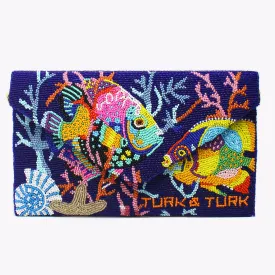 TT-SEA LIFE Hand Beaded Clutch