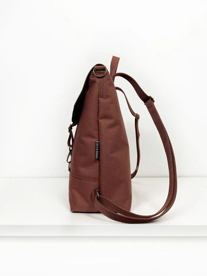 Unique flower pattern backpack, multifunctional top handle travel school bag