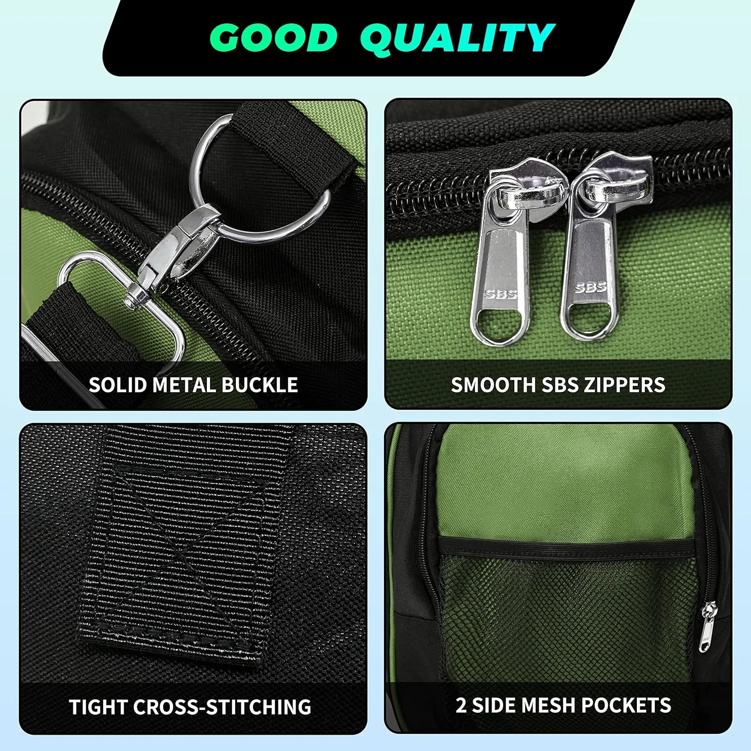 Vorspack Duffle Bag for Travel - 40L/21 Inches Duffel Bag Small Duffle Bag for Men Weekender Bag with Water Bottle Pocket for Travel Sports - Army Green