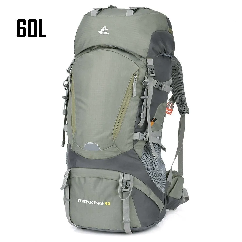 Waterproof Hiking Backpack for Women & Men - Outdoor Trekking, Camping, Hunting with Rain Cover