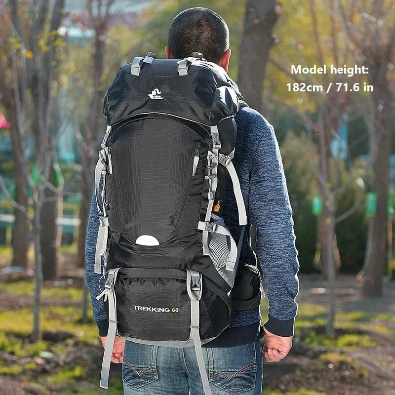 Waterproof Hiking Backpack for Women & Men - Outdoor Trekking, Camping, Hunting with Rain Cover