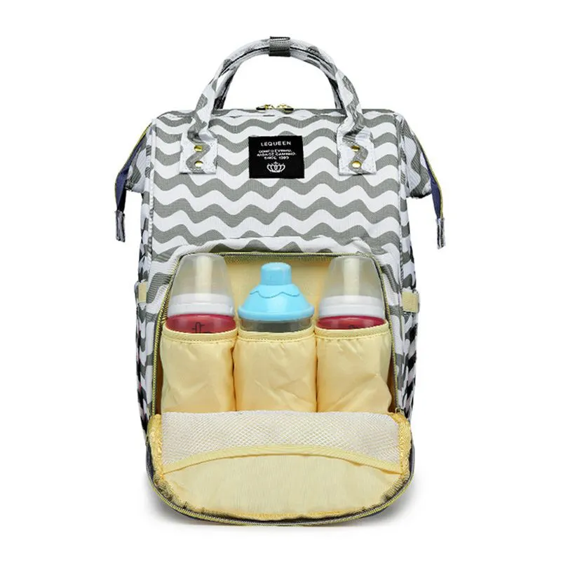 Waterproof Wave Print Diaper Bag