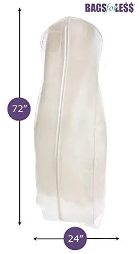 Wedding Dress Garment Bag For Bridal Gown And Long Dresses